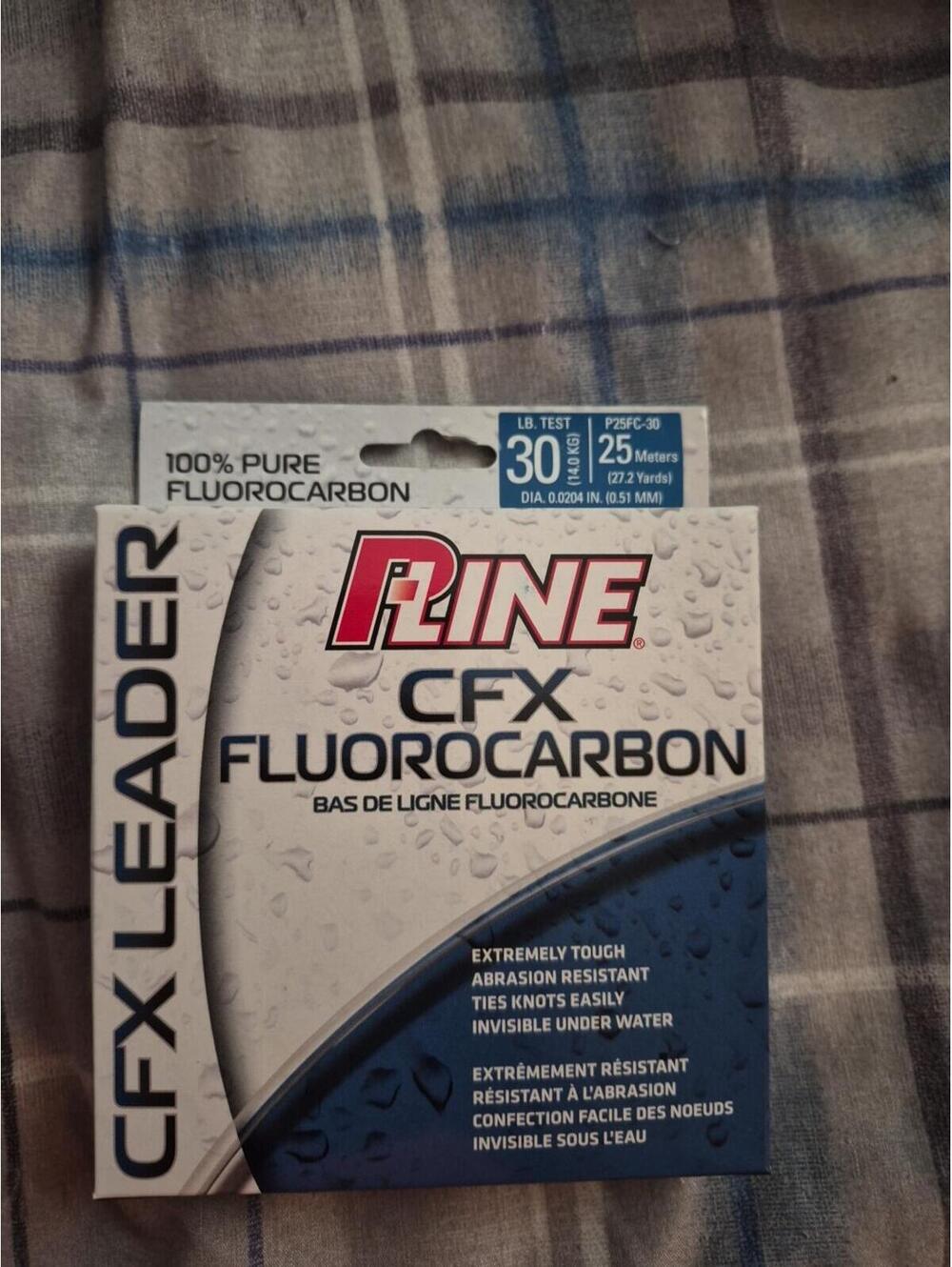 CFX Leader, P-Line CFX Fluorocarbon. 30 Pound Test, 25 Meters (P25FC-30)